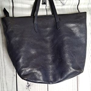 Madewell leather tote bag with zipper - medium size